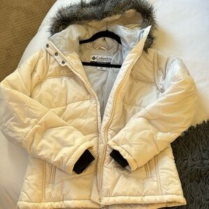 Columbia, ski jacket, medium, woman, off-white